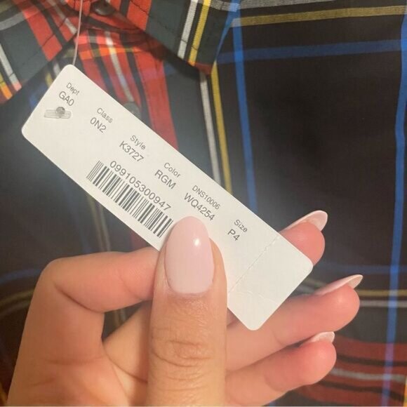 NWT J. Crew Slim Stretch Perfect Shirt Stewart Tartan- Size 4P - Picture 6 of 6